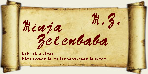 Minja Zelenbaba vizit kartica
